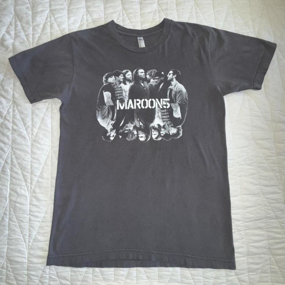 American‎ Apparel Maroon 5 Tour 2016 T-Shirt Mens M Grey Excellent Band Graphic
